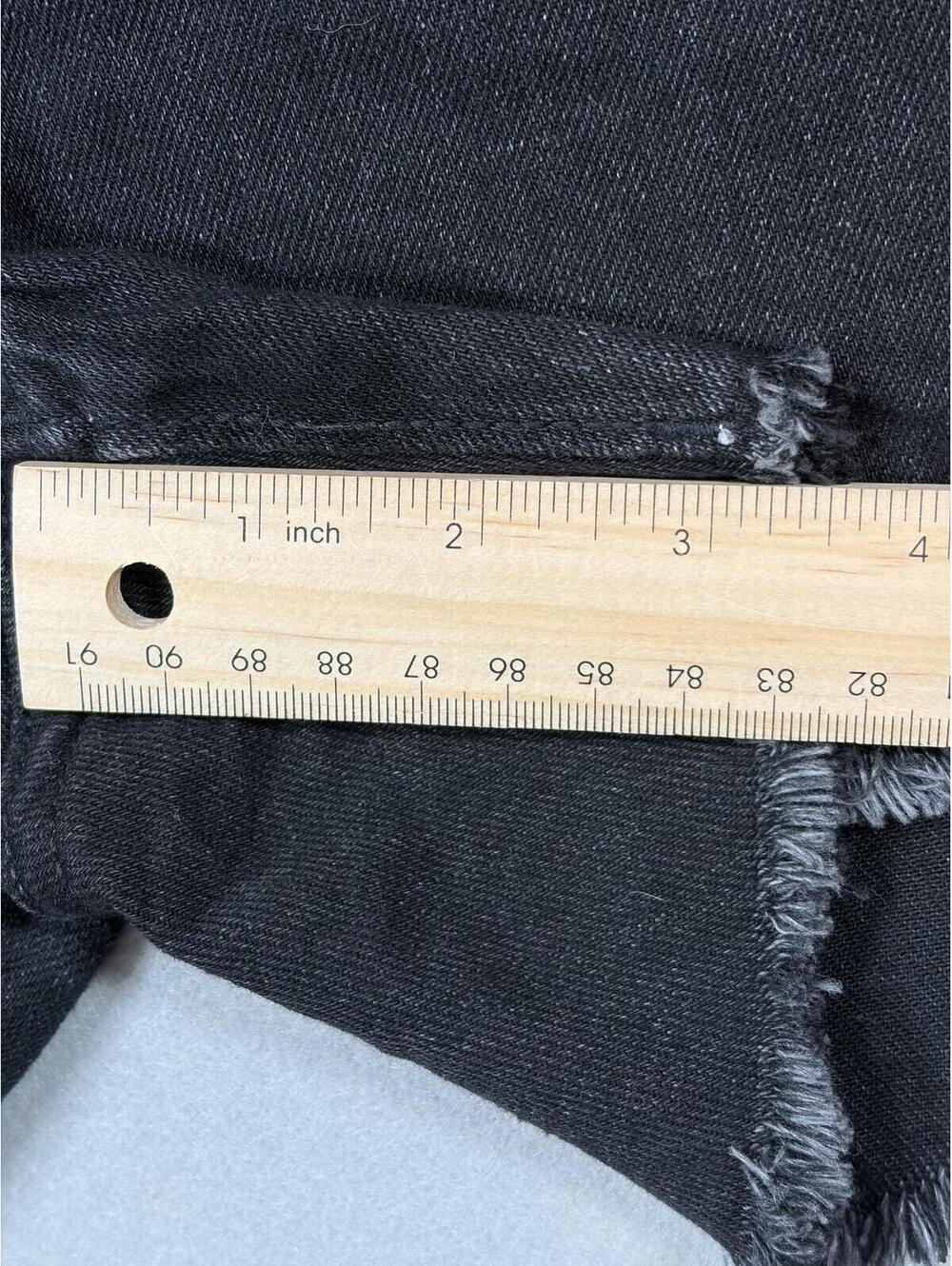 Aerie Black Daydream High-Waisted Distressed Denim Shorts Size L Elastic NWT - Picture 14 of 16